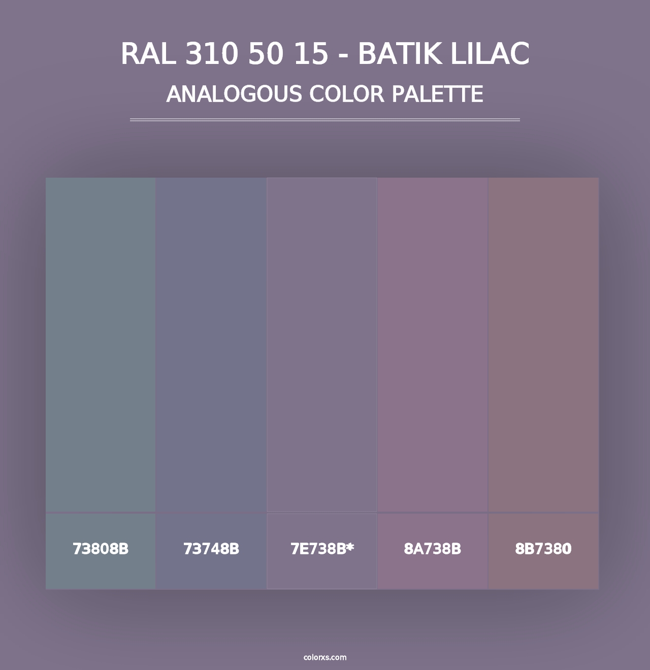 RAL 310 50 15 - Batik Lilac - Analogous Color Palette