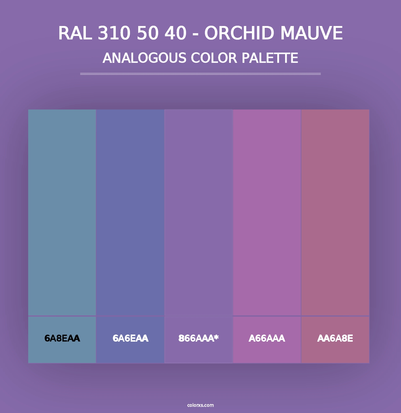 RAL 310 50 40 - Orchid Mauve - Analogous Color Palette