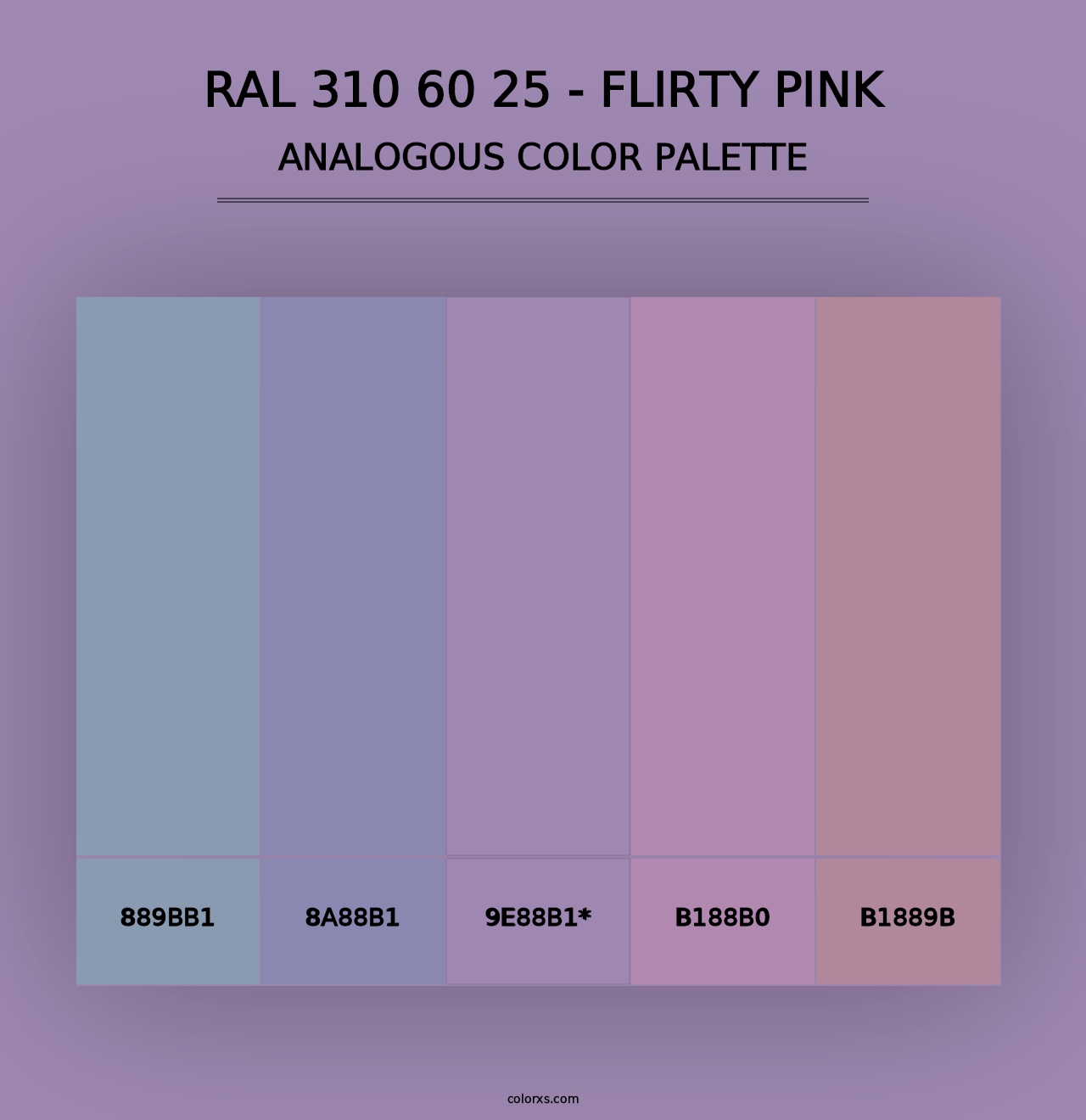 RAL 310 60 25 - Flirty Pink - Analogous Color Palette