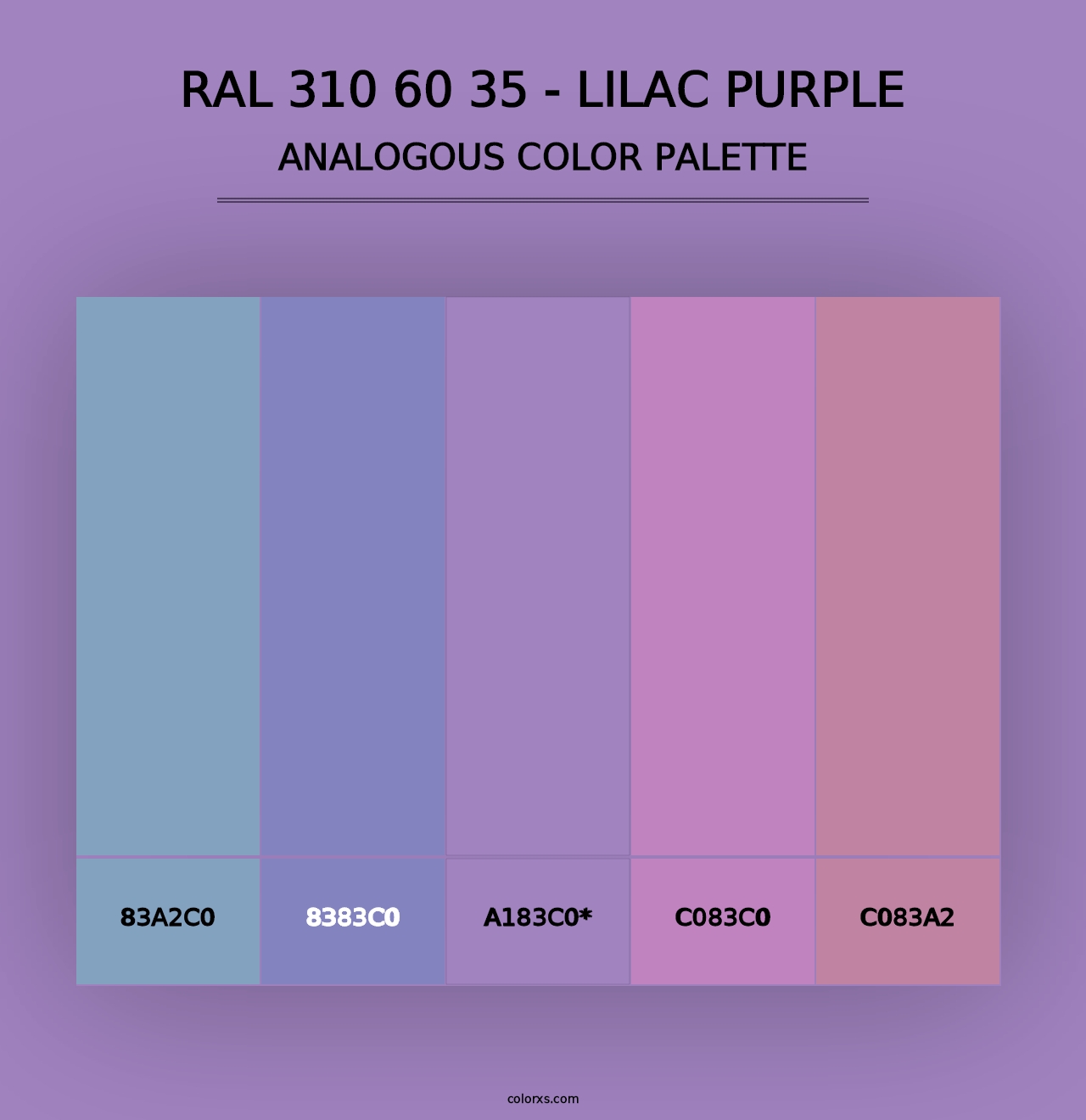 RAL 310 60 35 - Lilac Purple - Analogous Color Palette