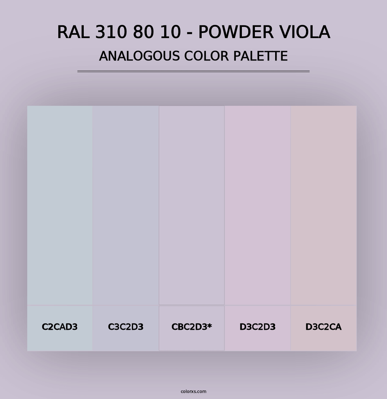 RAL 310 80 10 - Powder Viola - Analogous Color Palette