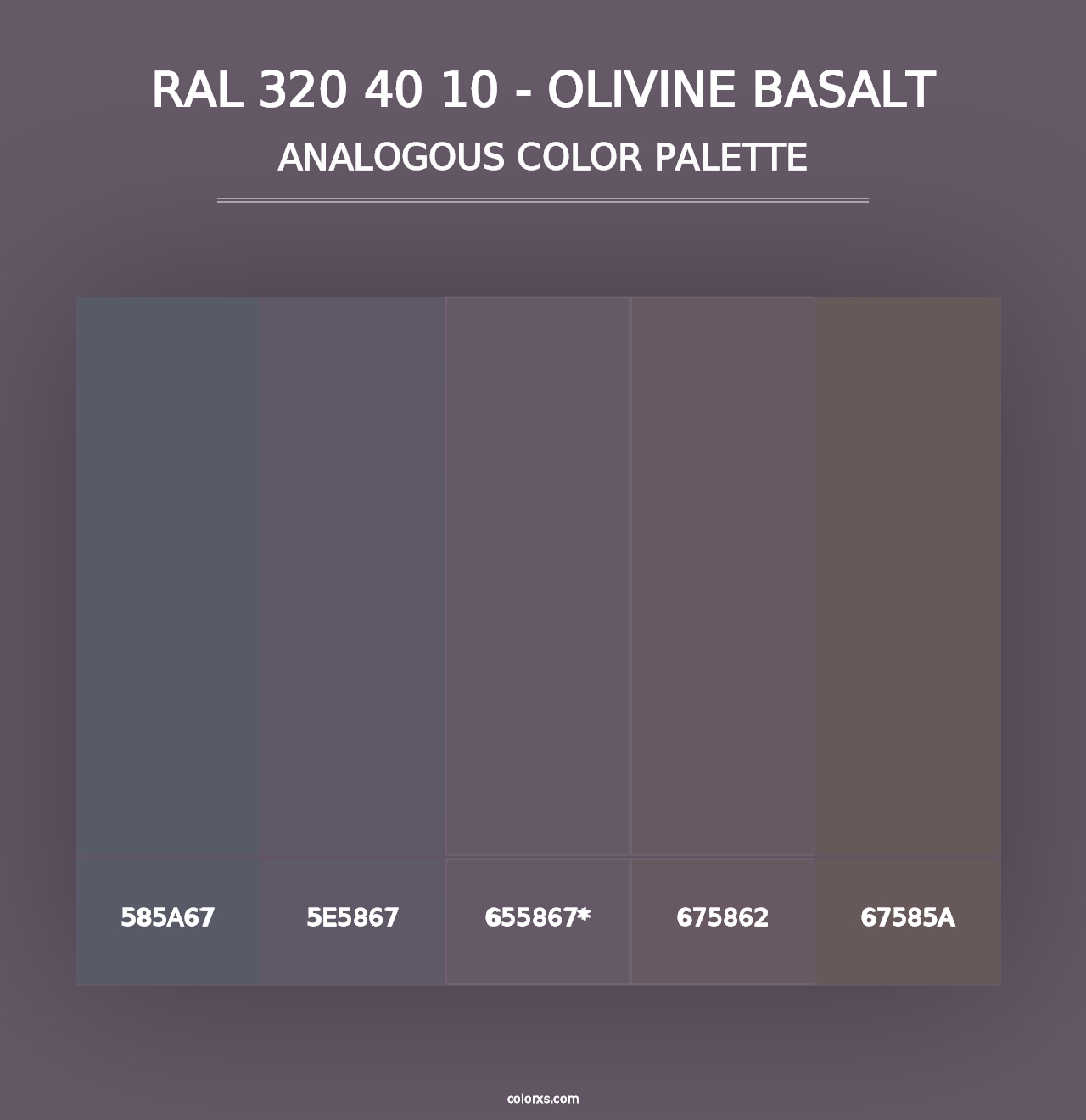 RAL 320 40 10 - Olivine Basalt - Analogous Color Palette