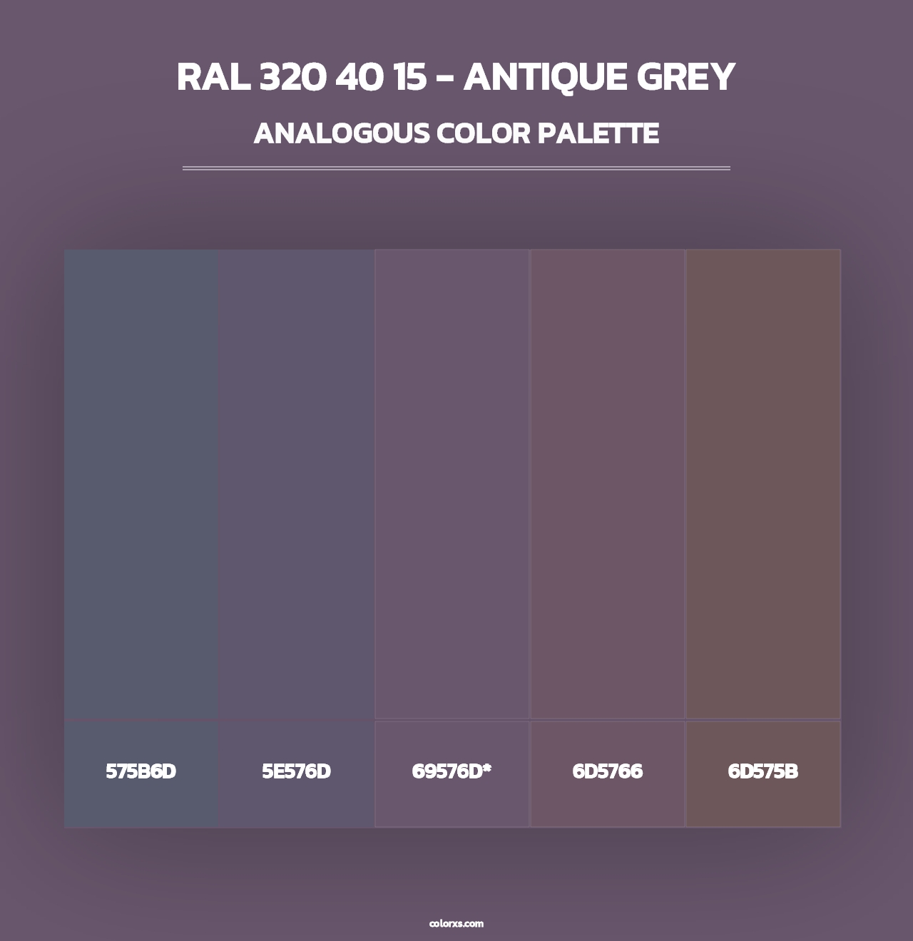 RAL 320 40 15 - Antique Grey - Analogous Color Palette