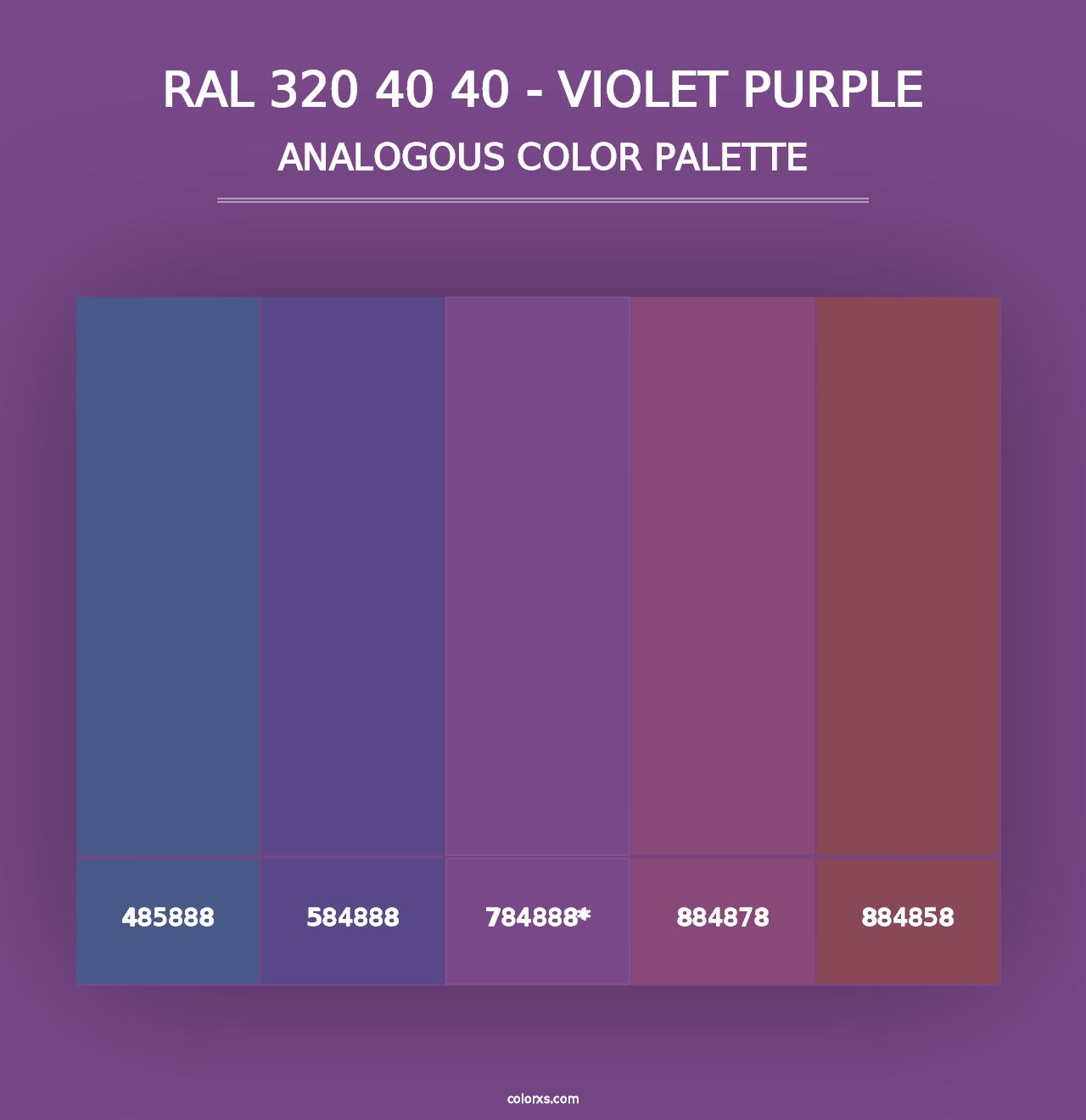 RAL 320 40 40 - Violet Purple - Analogous Color Palette