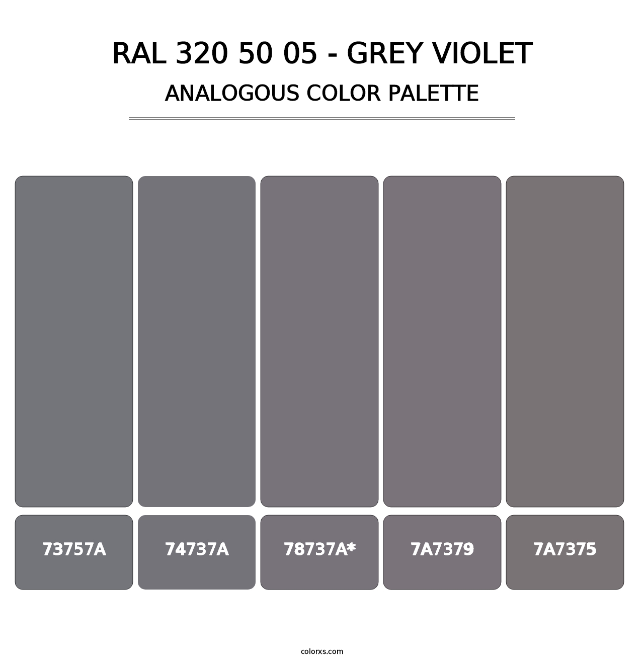 RAL 320 50 05 - Grey Violet - Analogous Color Palette