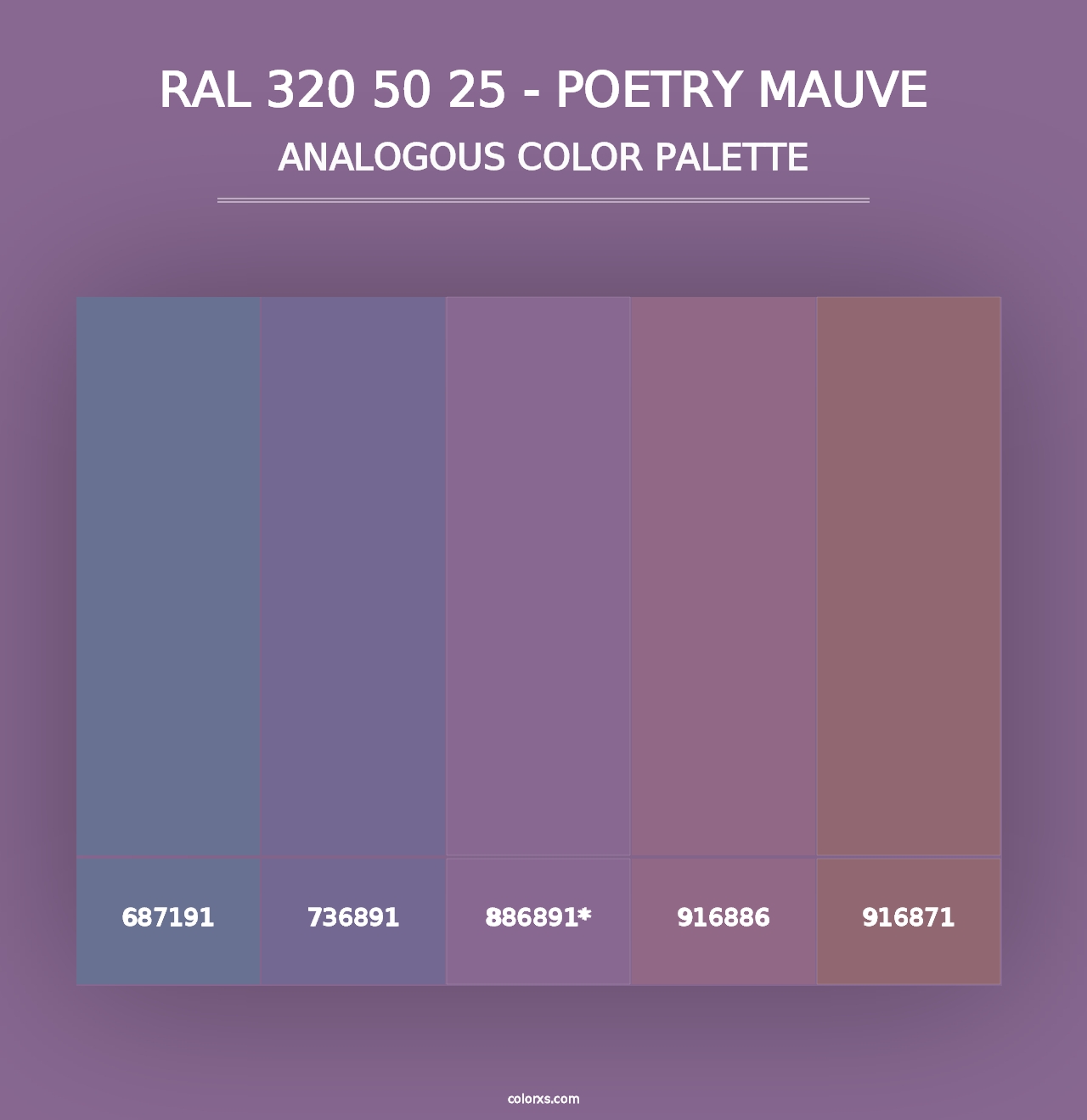 RAL 320 50 25 - Poetry Mauve - Analogous Color Palette