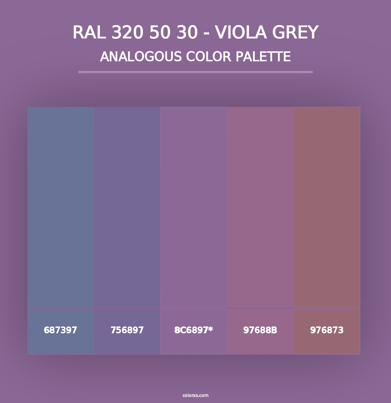 RAL 320 50 30 - Viola Grey - Analogous Color Palette