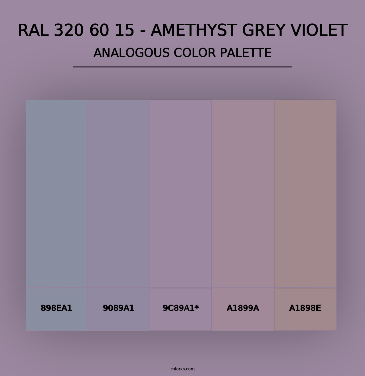 RAL 320 60 15 - Amethyst Grey Violet - Analogous Color Palette