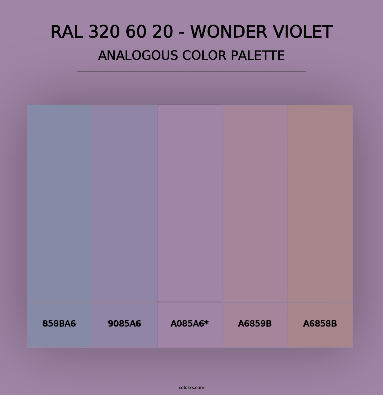 RAL 320 60 20 - Wonder Violet - Analogous Color Palette