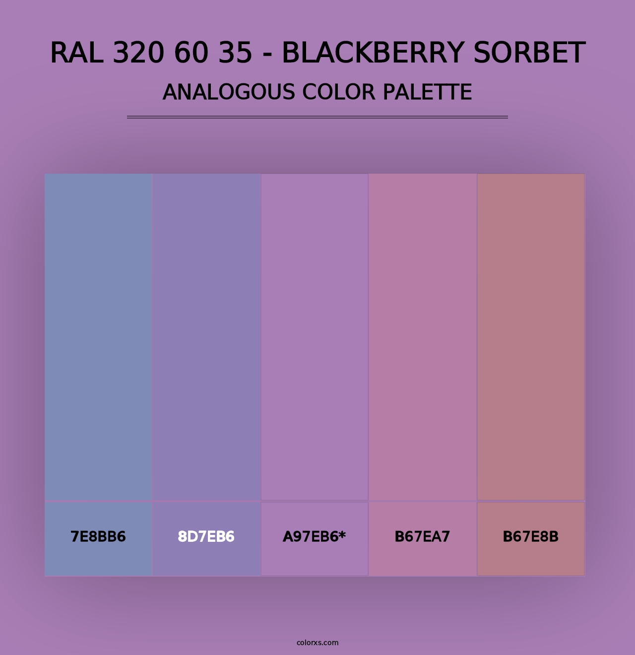 RAL 320 60 35 - Blackberry Sorbet - Analogous Color Palette