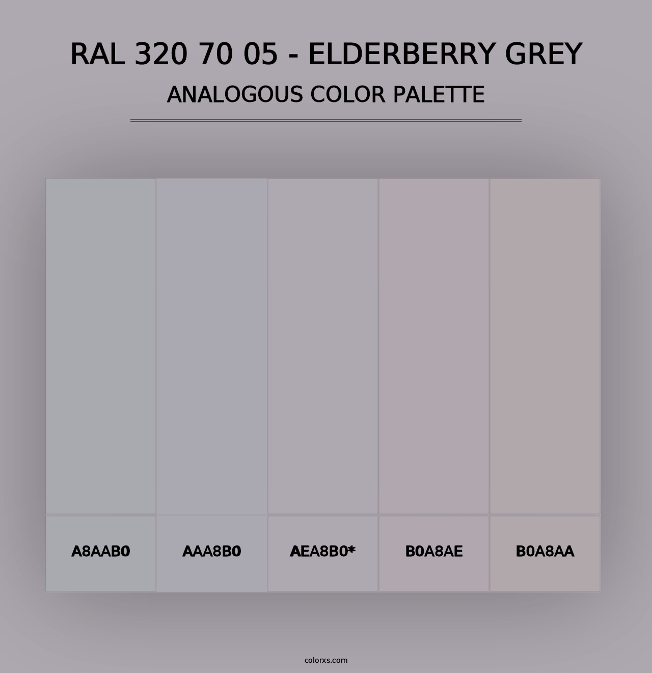 RAL 320 70 05 - Elderberry Grey - Analogous Color Palette