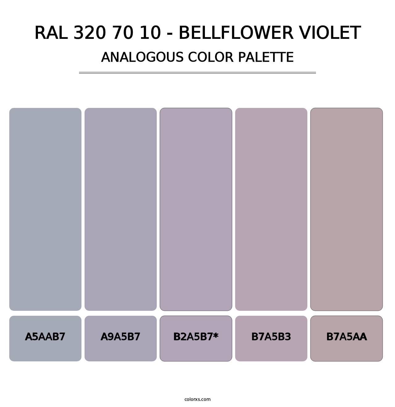 RAL 320 70 10 - Bellflower Violet - Analogous Color Palette