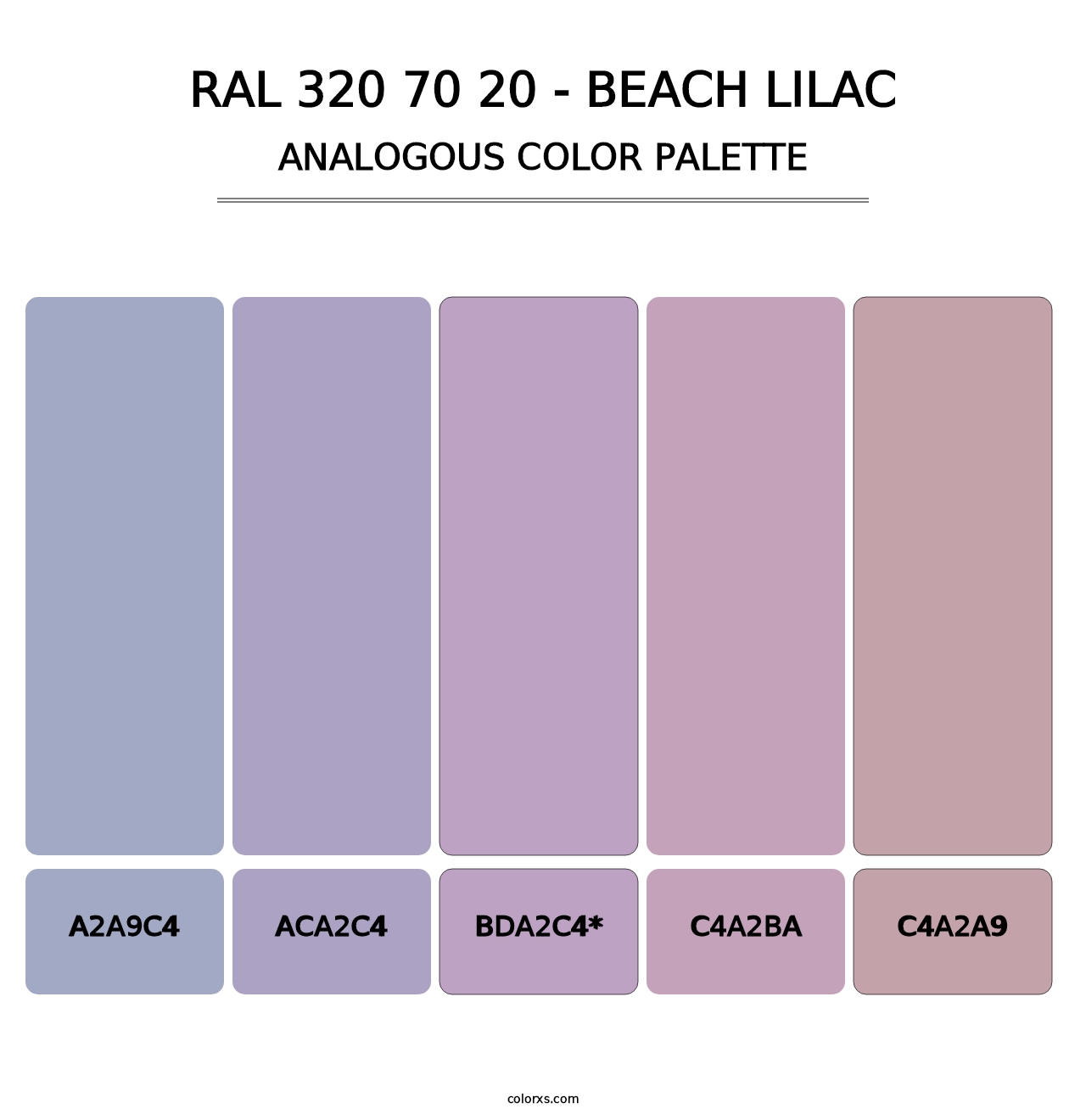 RAL 320 70 20 - Beach Lilac - Analogous Color Palette