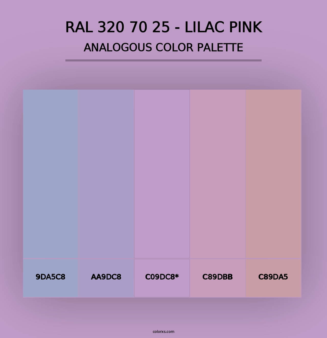 RAL 320 70 25 - Lilac Pink - Analogous Color Palette