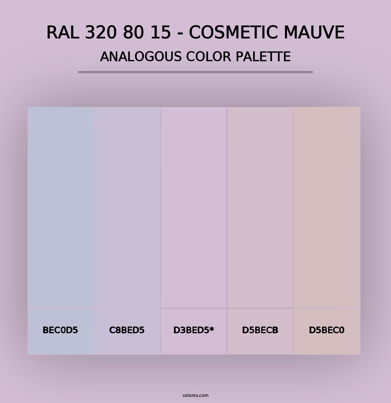 RAL 320 80 15 - Cosmetic Mauve - Analogous Color Palette