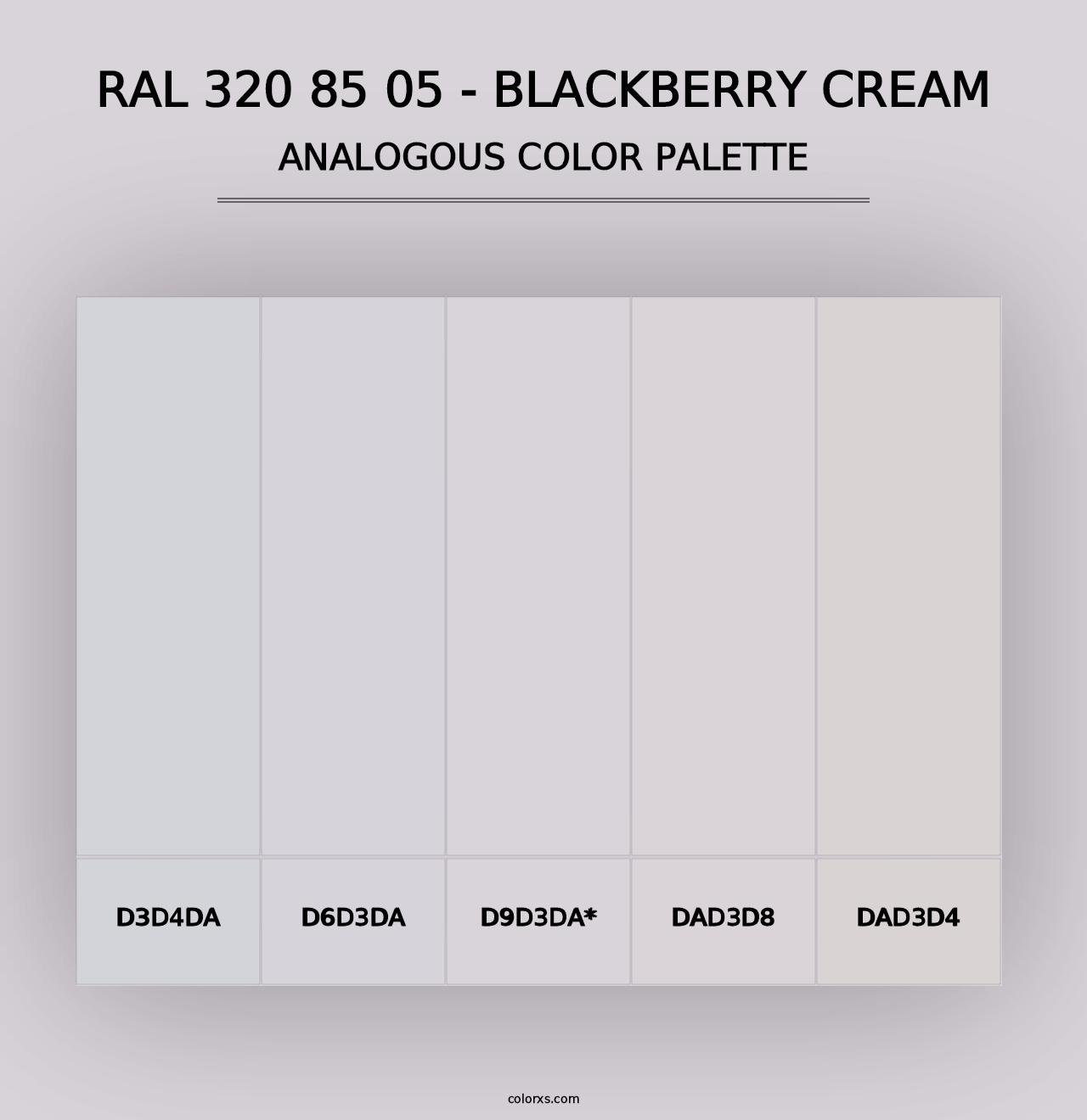 RAL 320 85 05 - Blackberry Cream - Analogous Color Palette