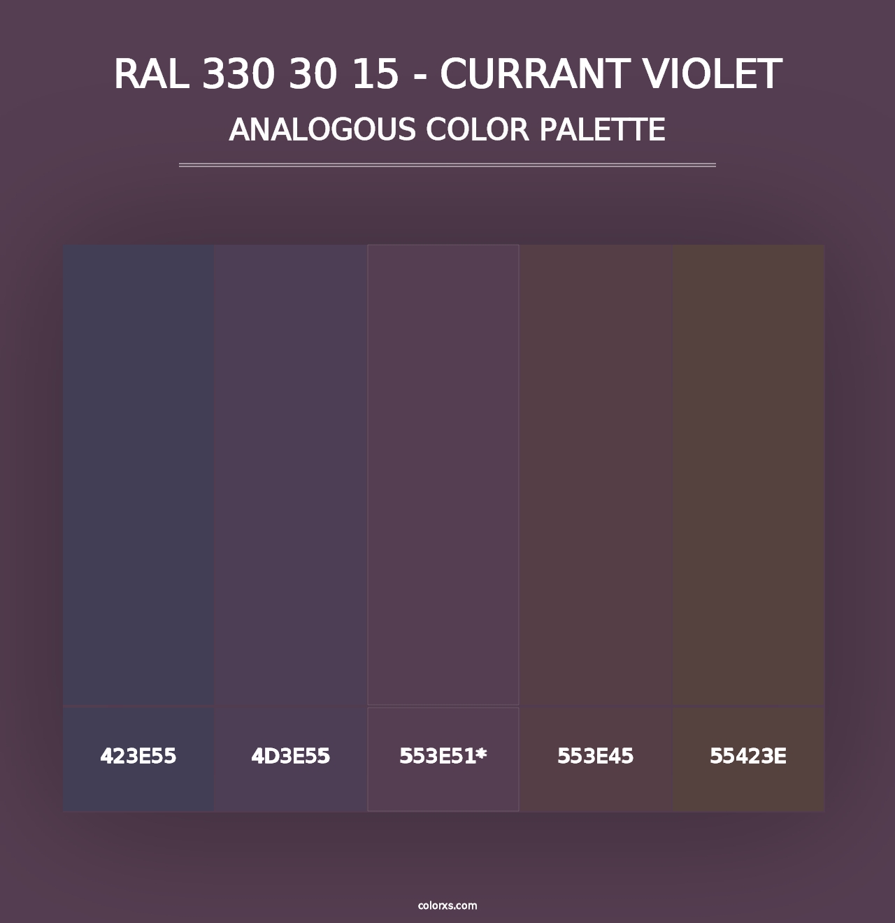 RAL 330 30 15 - Currant Violet - Analogous Color Palette