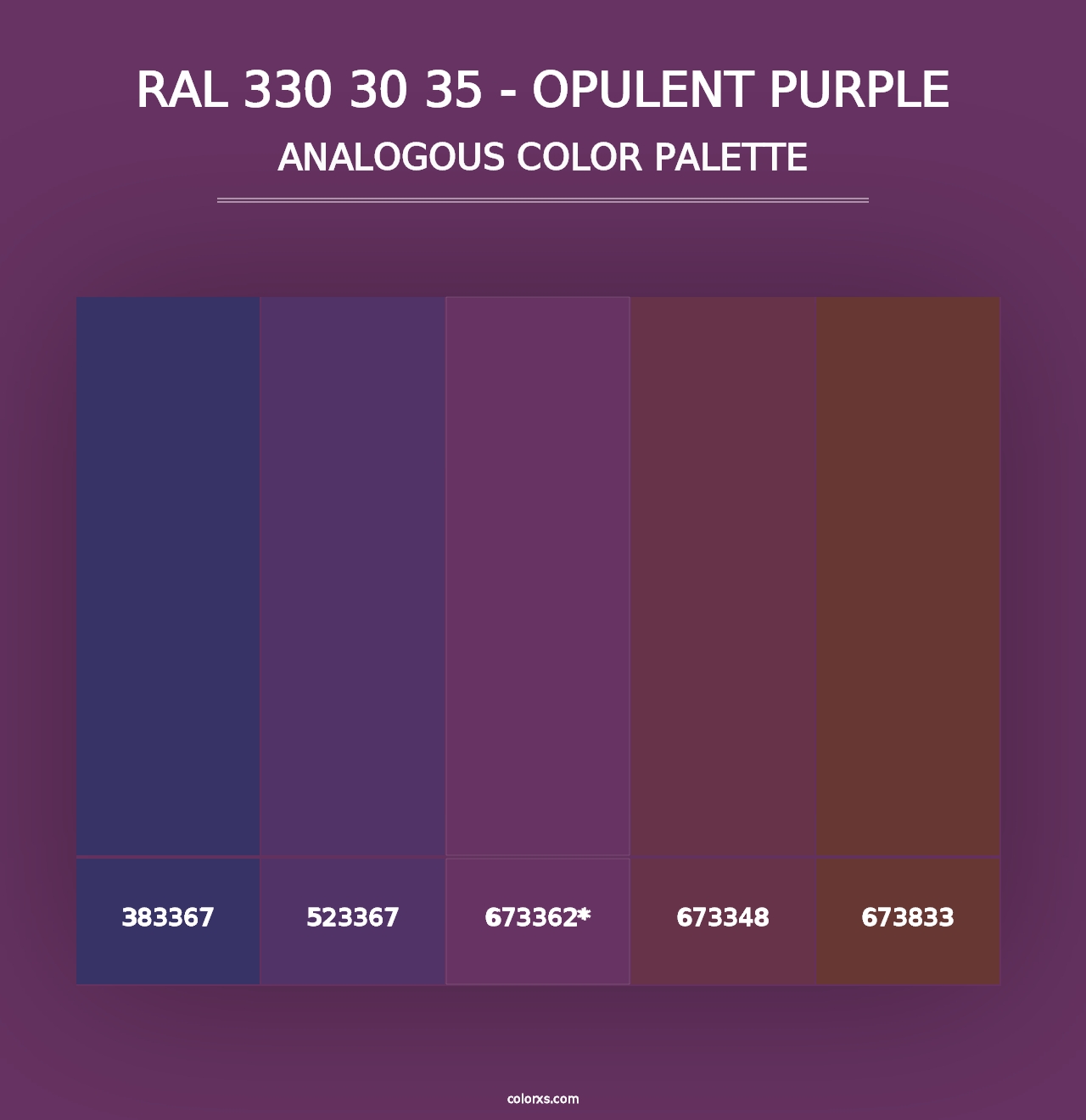 RAL 330 30 35 - Opulent Purple - Analogous Color Palette