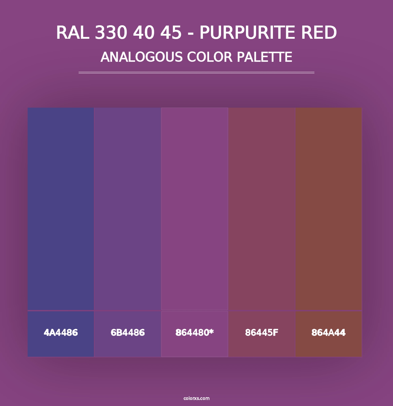 RAL 330 40 45 - Purpurite Red - Analogous Color Palette