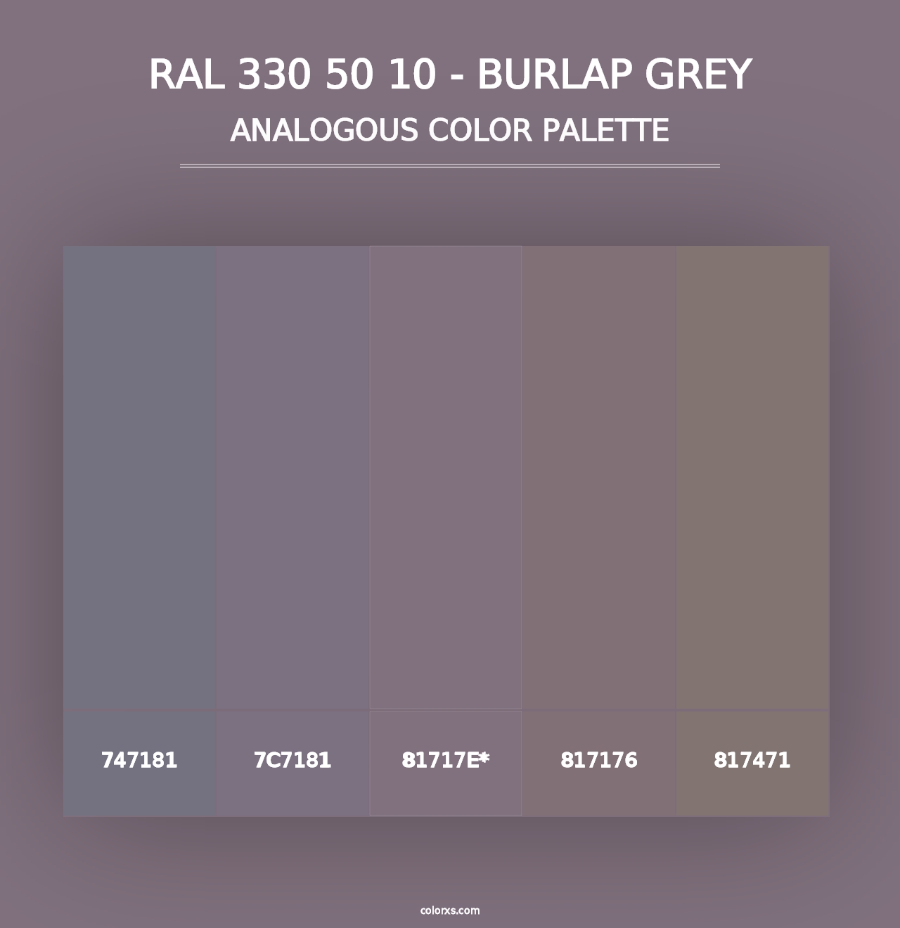 RAL 330 50 10 - Burlap Grey - Analogous Color Palette