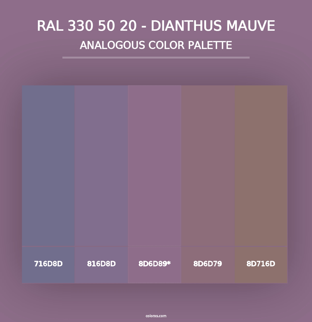 RAL 330 50 20 - Dianthus Mauve - Analogous Color Palette