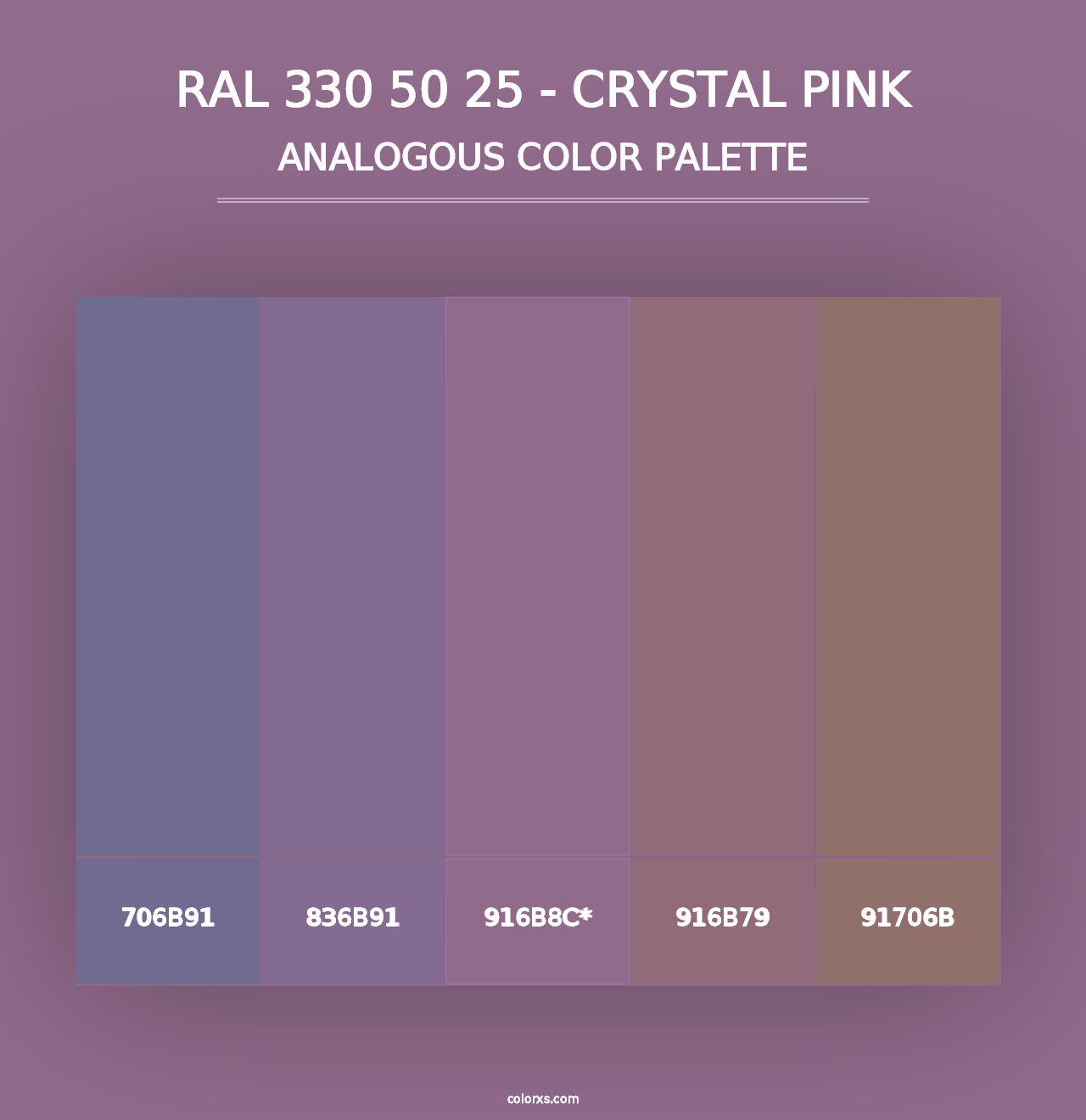 RAL 330 50 25 - Crystal Pink - Analogous Color Palette