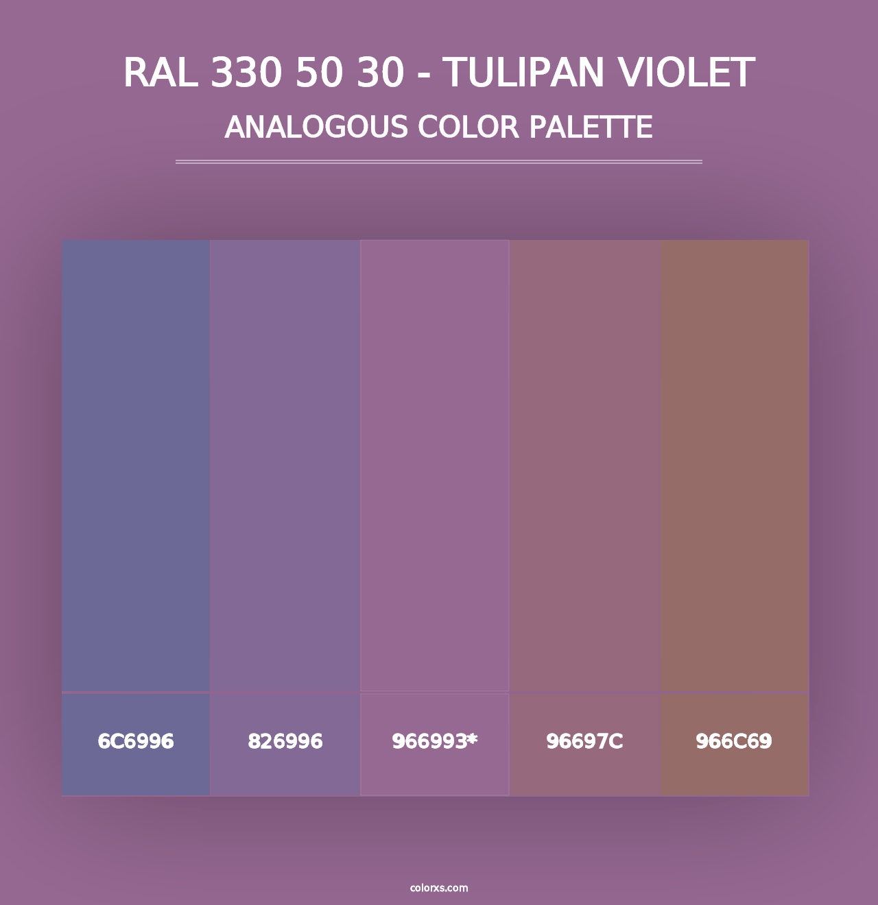 RAL 330 50 30 - Tulipan Violet - Analogous Color Palette