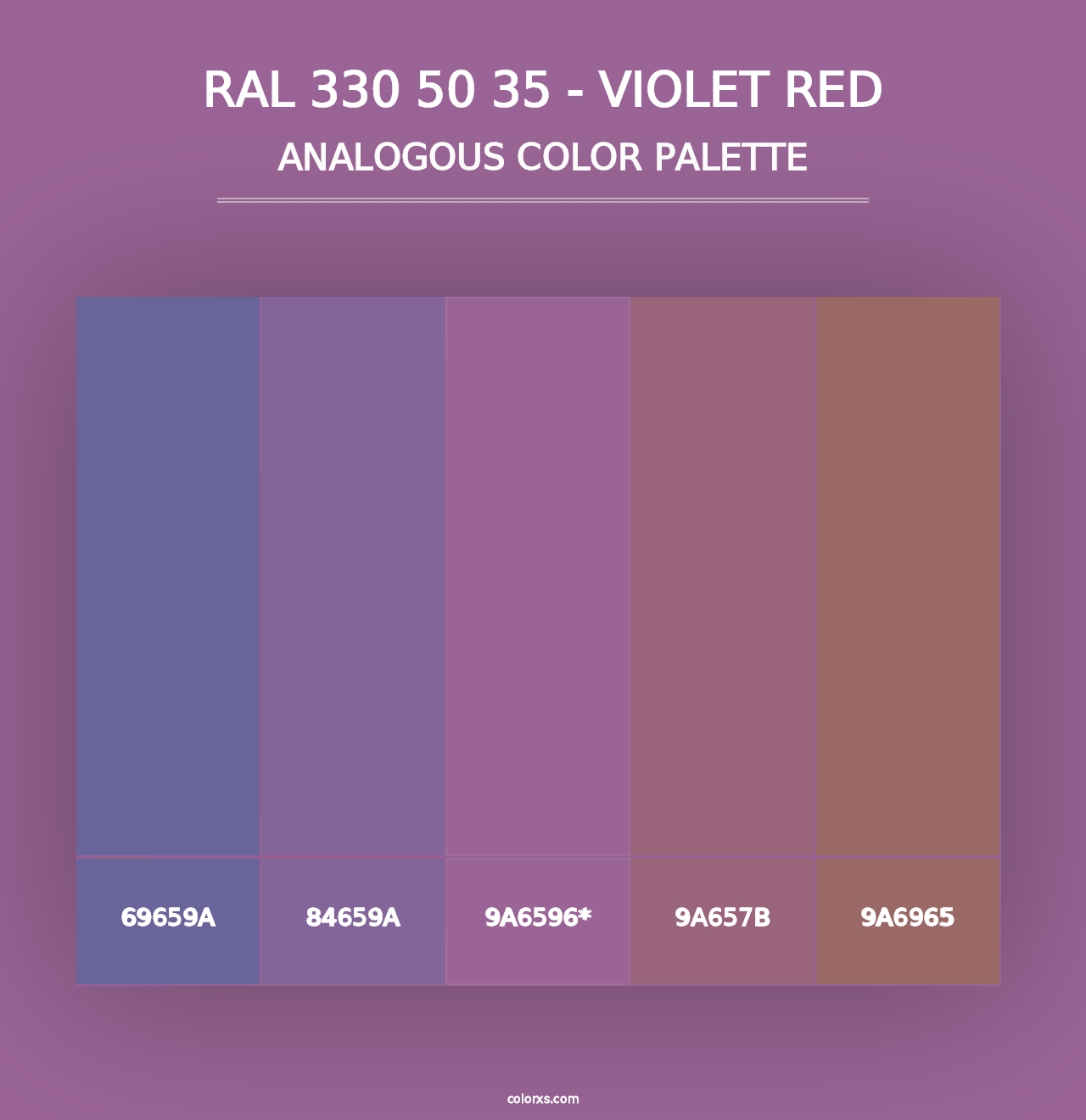 RAL 330 50 35 - Violet Red - Analogous Color Palette