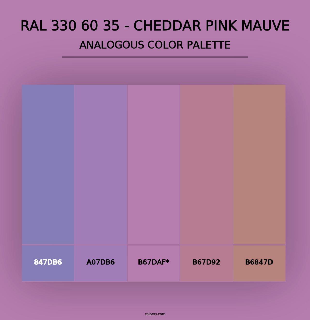 RAL 330 60 35 - Cheddar Pink Mauve - Analogous Color Palette