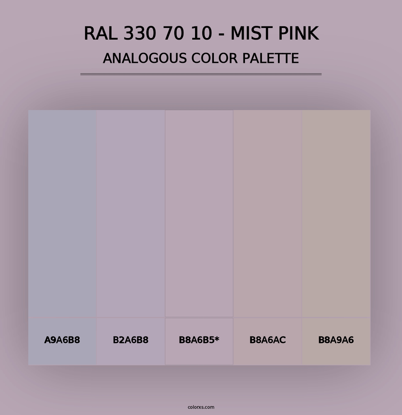 RAL 330 70 10 - Mist Pink - Analogous Color Palette