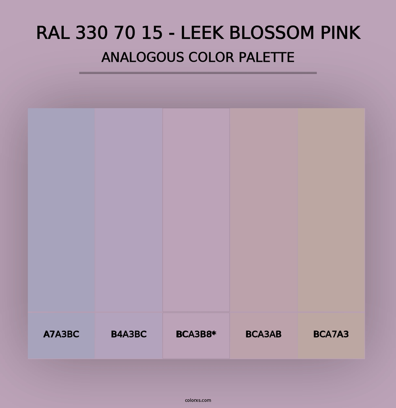 RAL 330 70 15 - Leek Blossom Pink - Analogous Color Palette