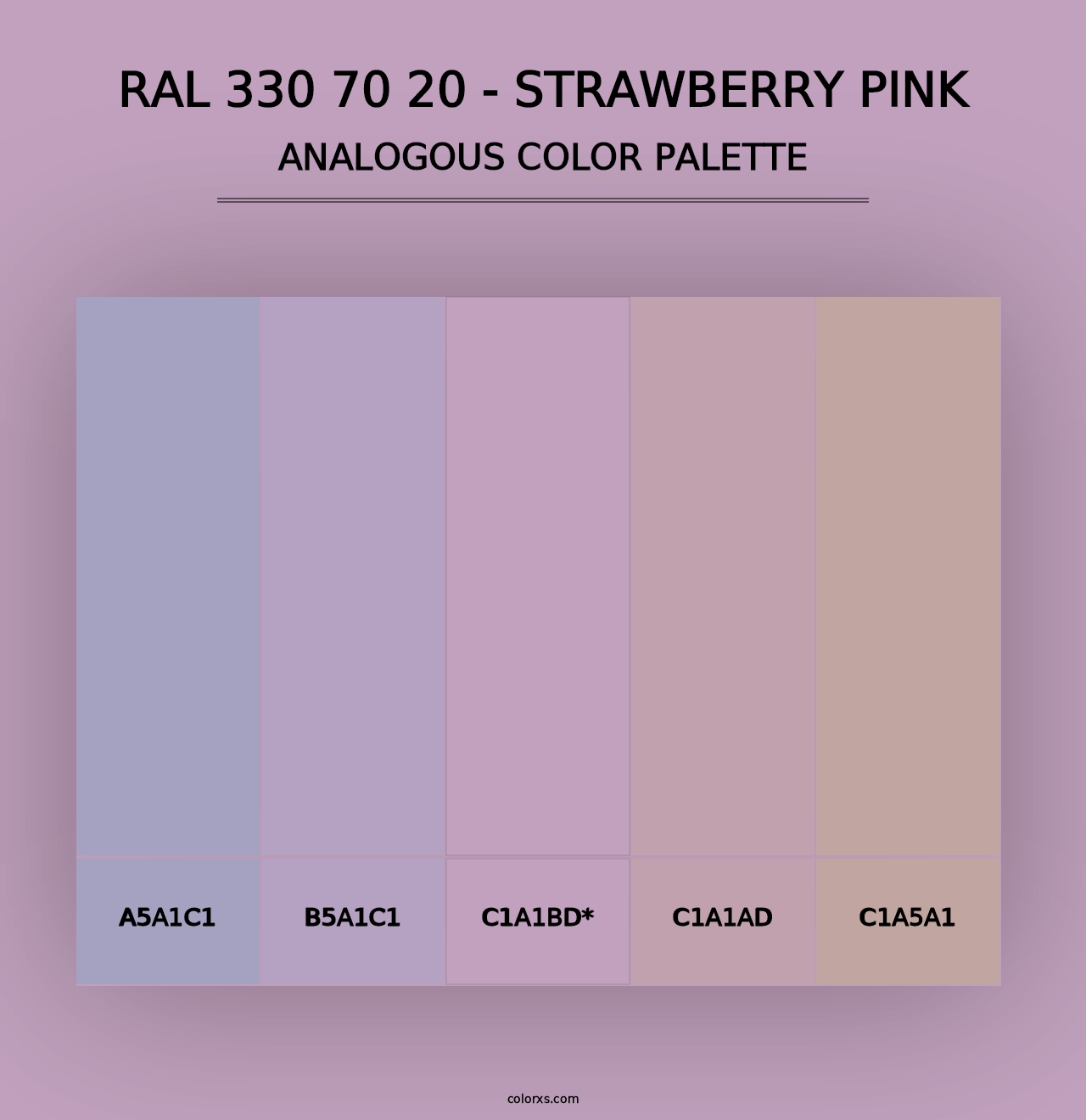 RAL 330 70 20 - Strawberry Pink - Analogous Color Palette