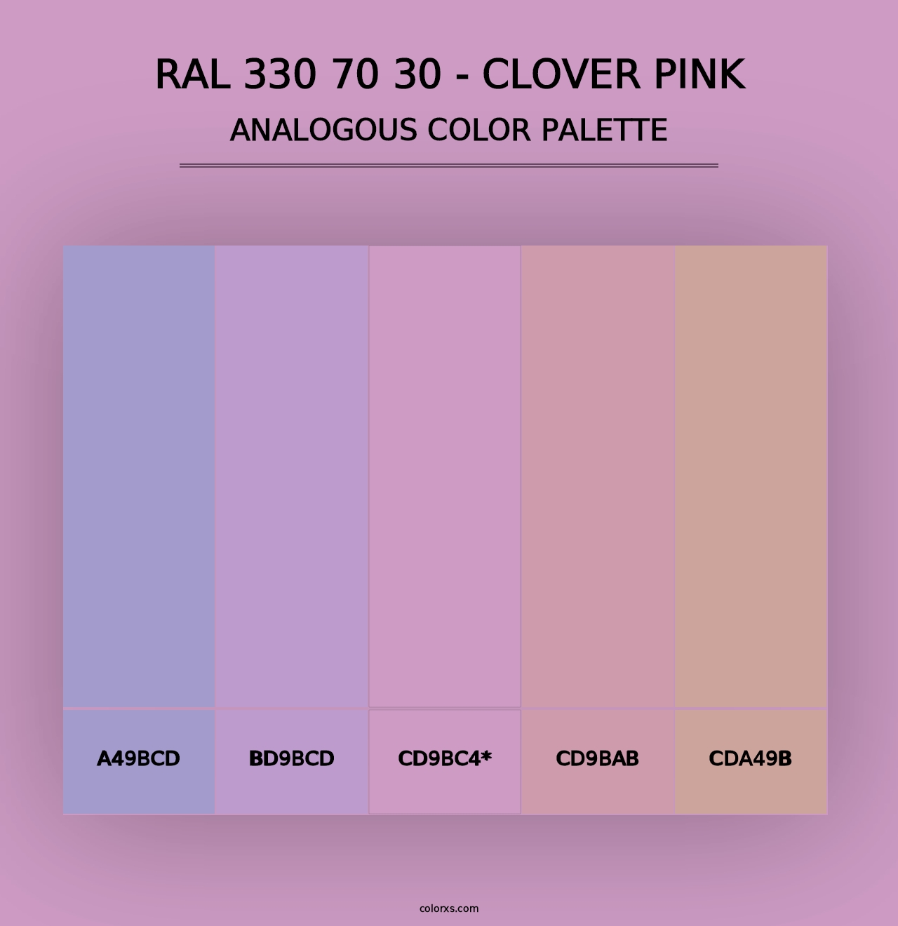 RAL 330 70 30 - Clover Pink - Analogous Color Palette