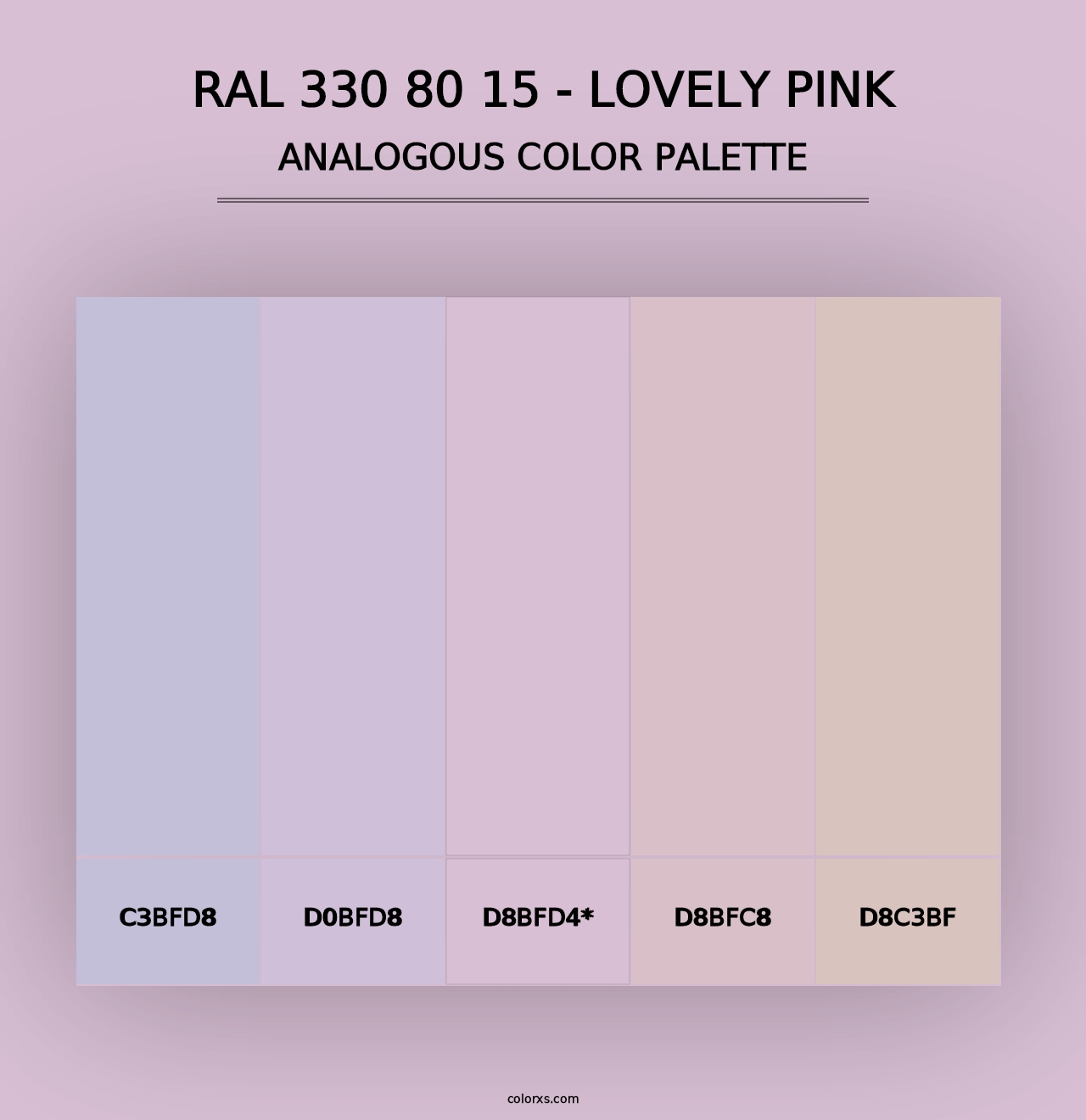 RAL 330 80 15 - Lovely Pink - Analogous Color Palette