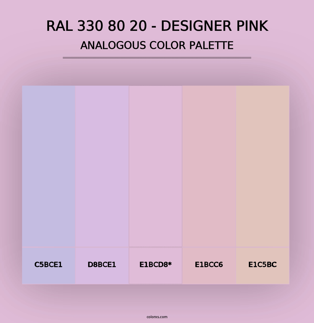 RAL 330 80 20 - Designer Pink - Analogous Color Palette