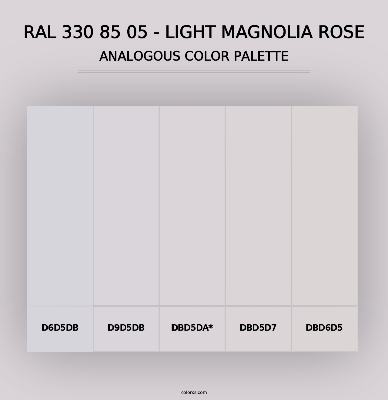 RAL 330 85 05 - Light Magnolia Rose - Analogous Color Palette