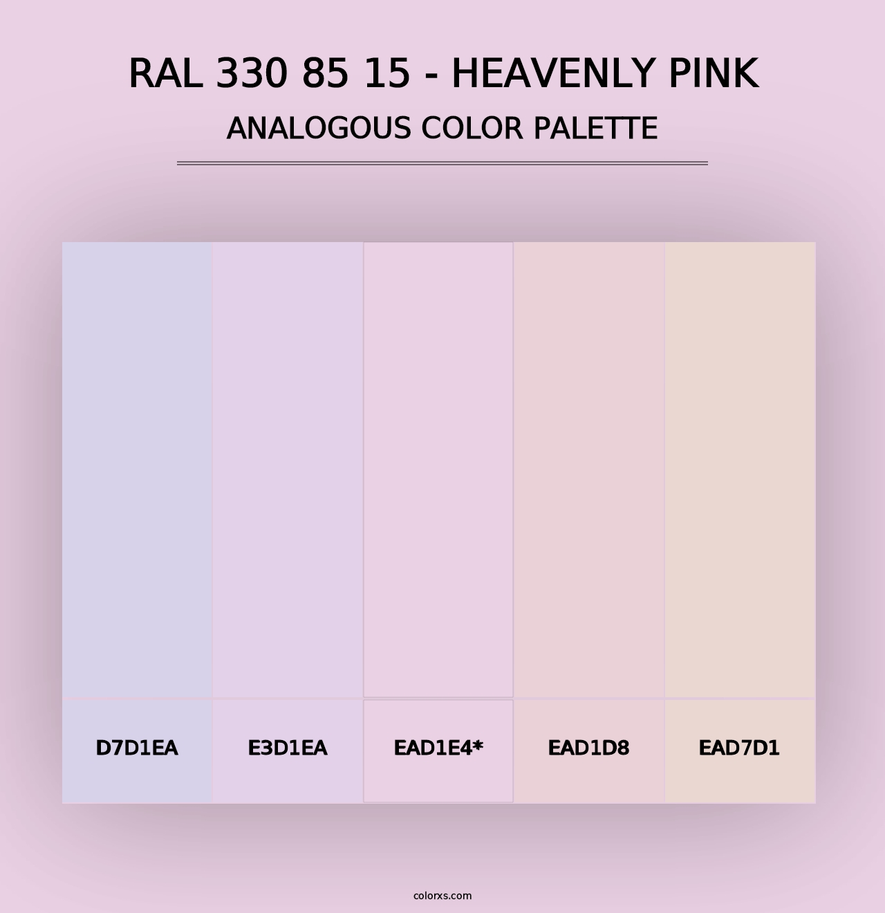 RAL 330 85 15 - Heavenly Pink - Analogous Color Palette