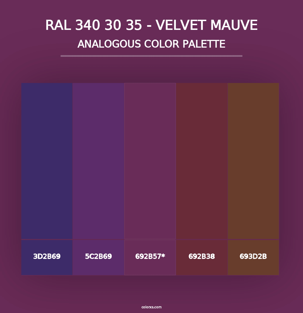 RAL 340 30 35 - Velvet Mauve - Analogous Color Palette