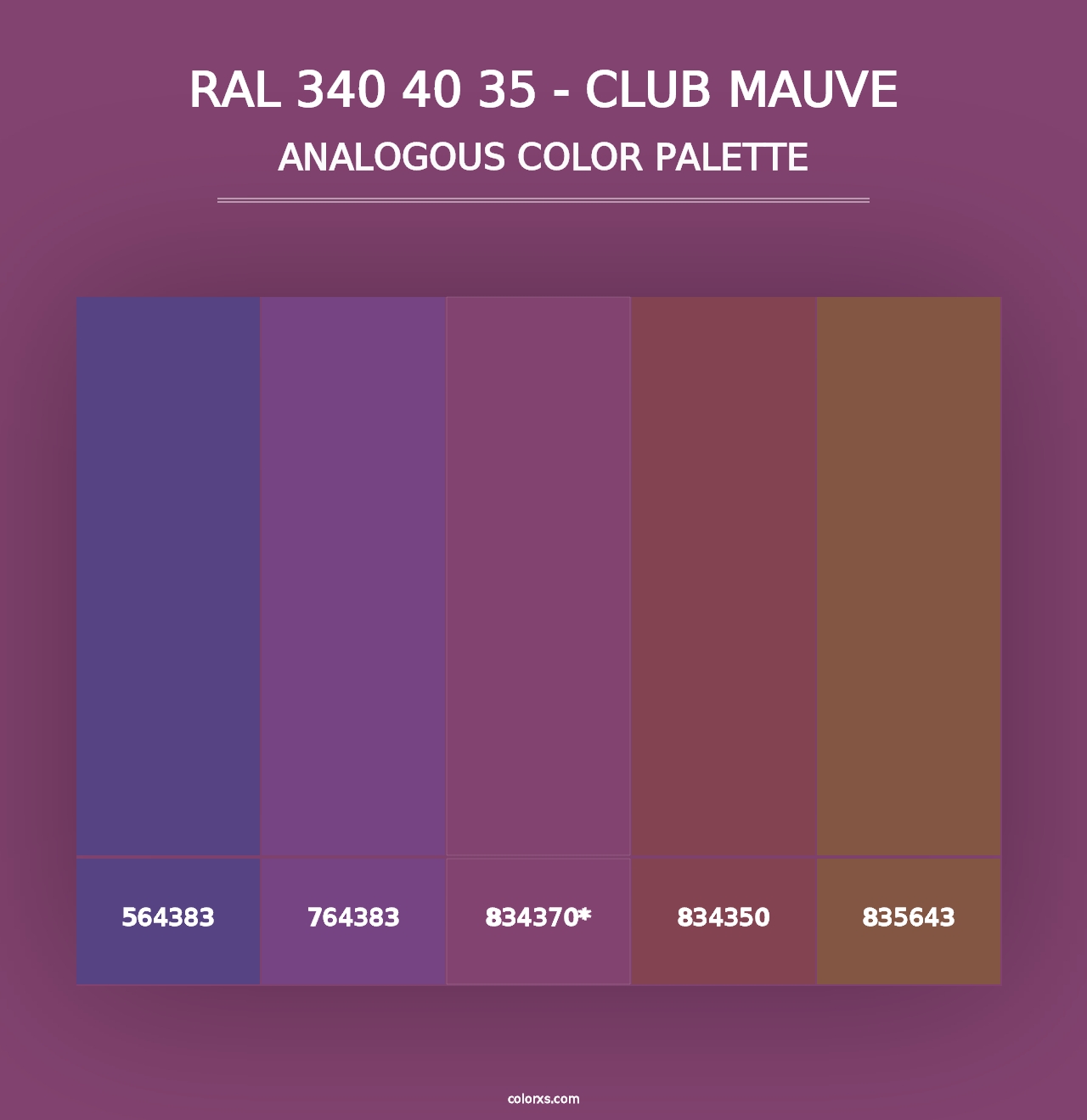 RAL 340 40 35 - Club Mauve - Analogous Color Palette