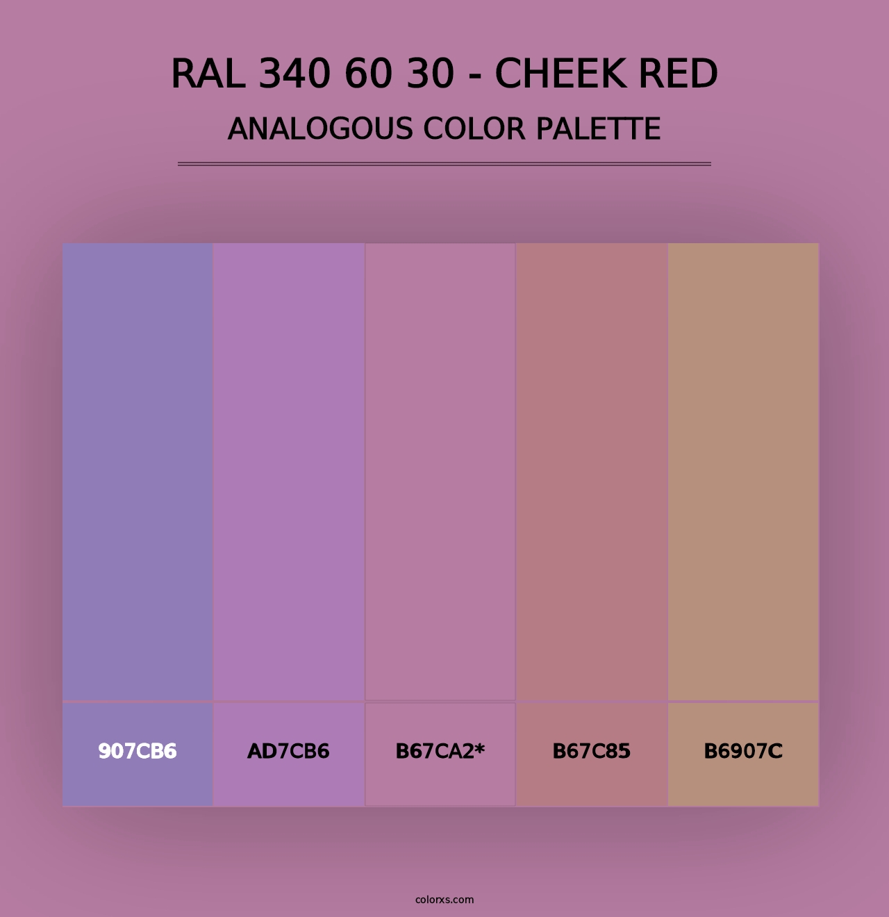 RAL 340 60 30 - Cheek Red - Analogous Color Palette