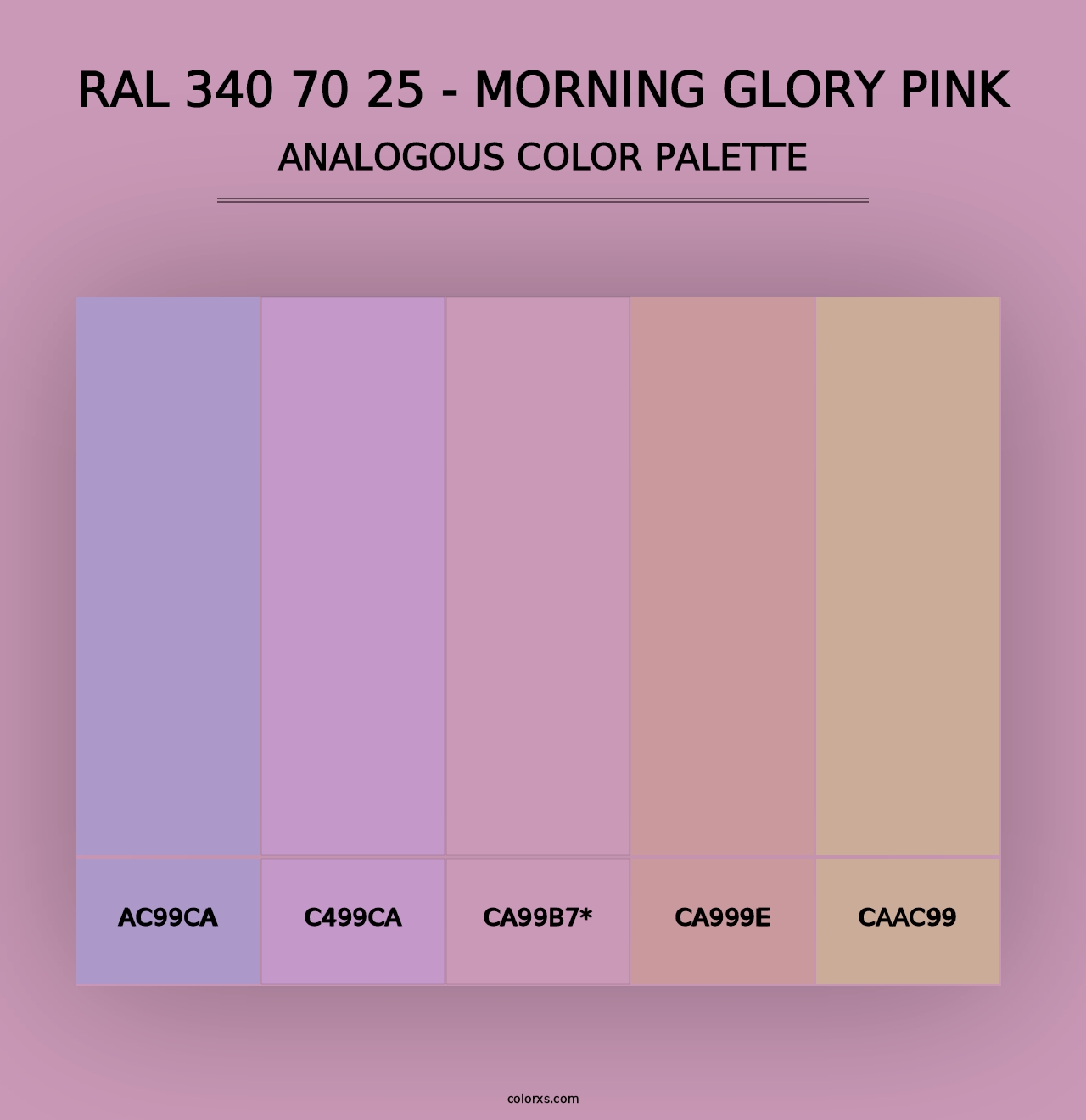 RAL 340 70 25 - Morning Glory Pink - Analogous Color Palette