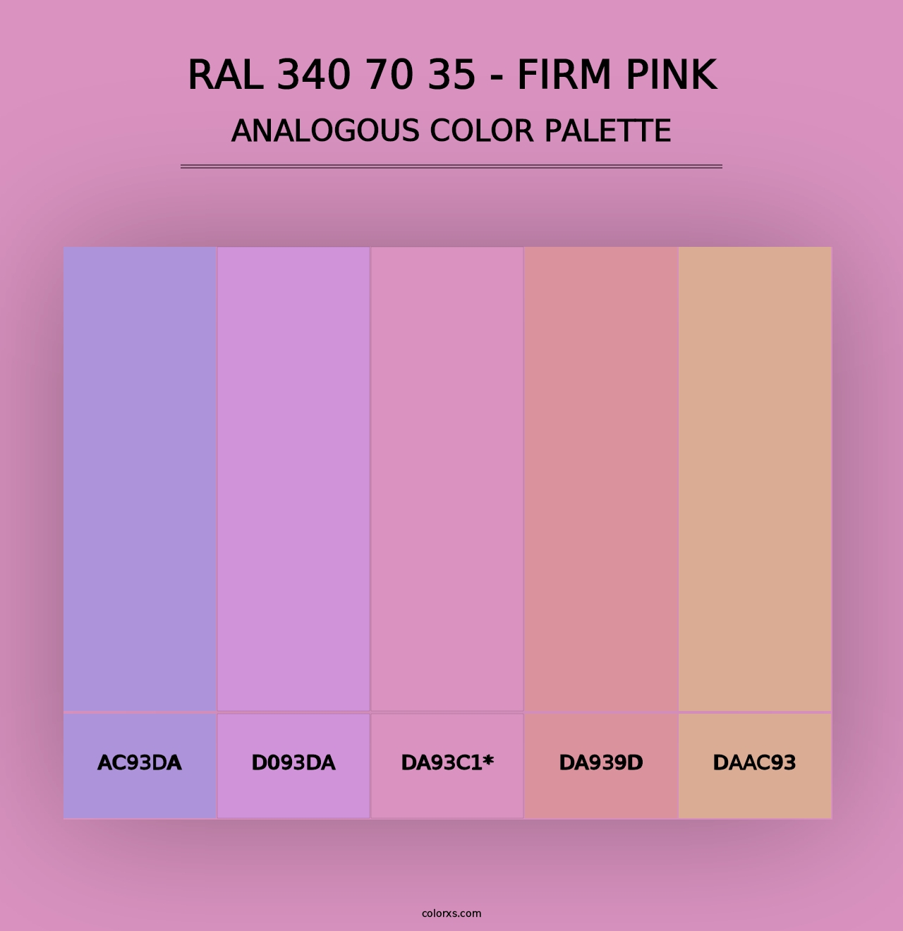 RAL 340 70 35 - Firm Pink - Analogous Color Palette