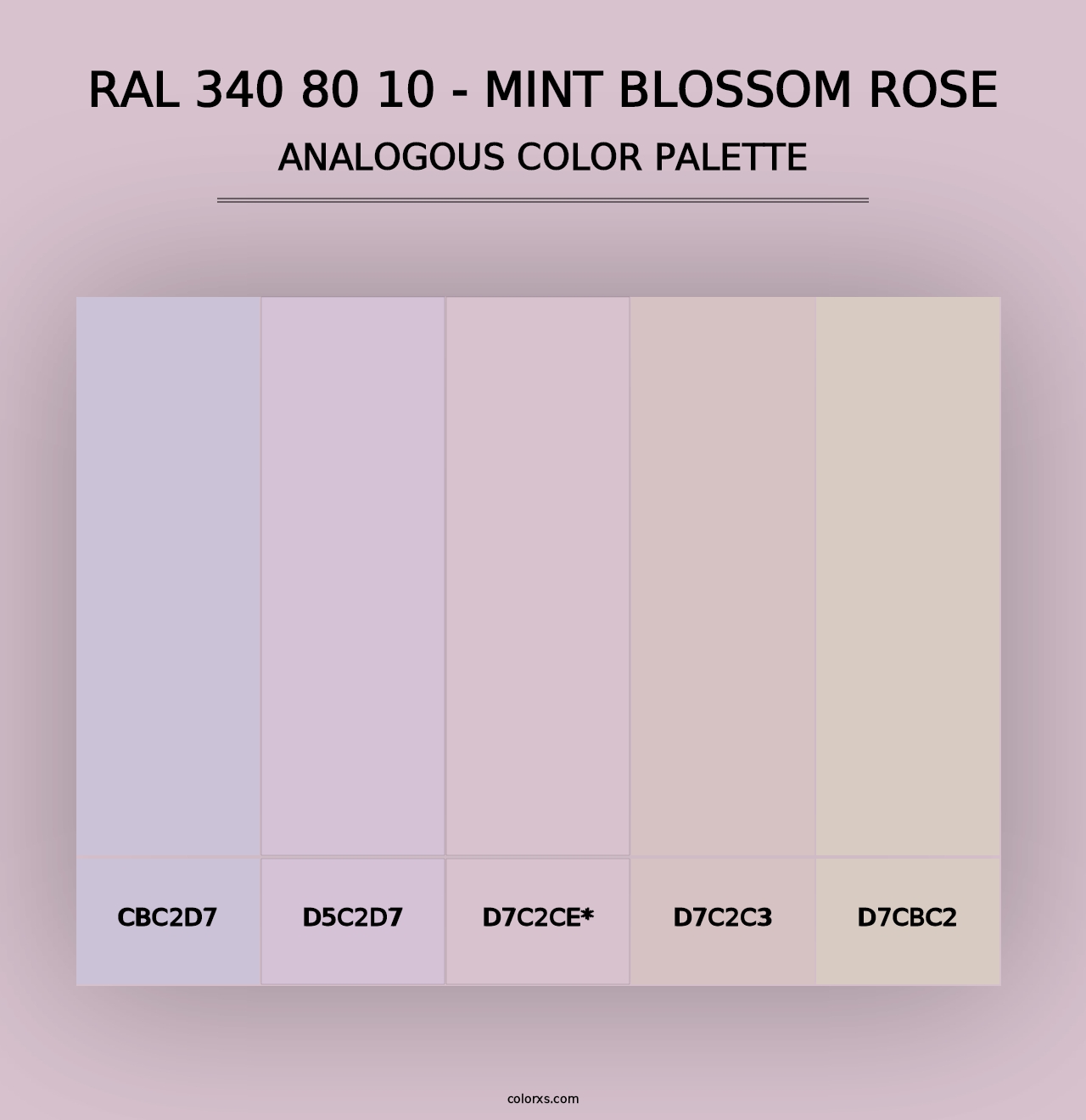 RAL 340 80 10 - Mint Blossom Rose - Analogous Color Palette