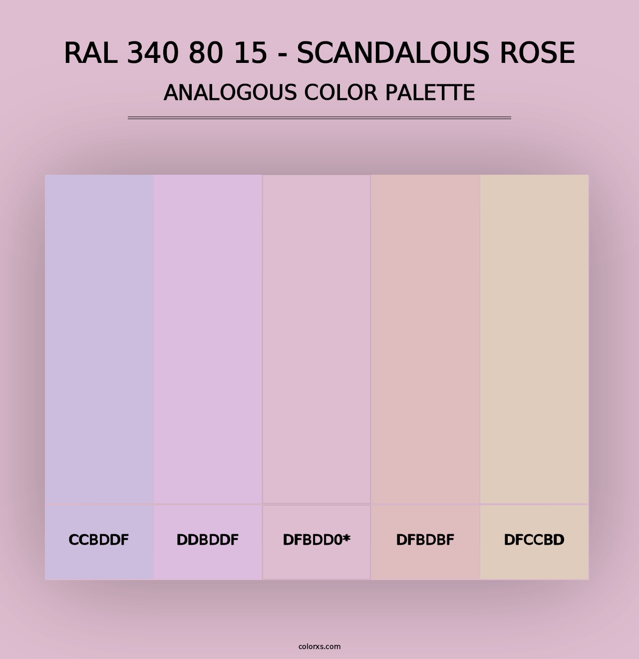 RAL 340 80 15 - Scandalous Rose - Analogous Color Palette