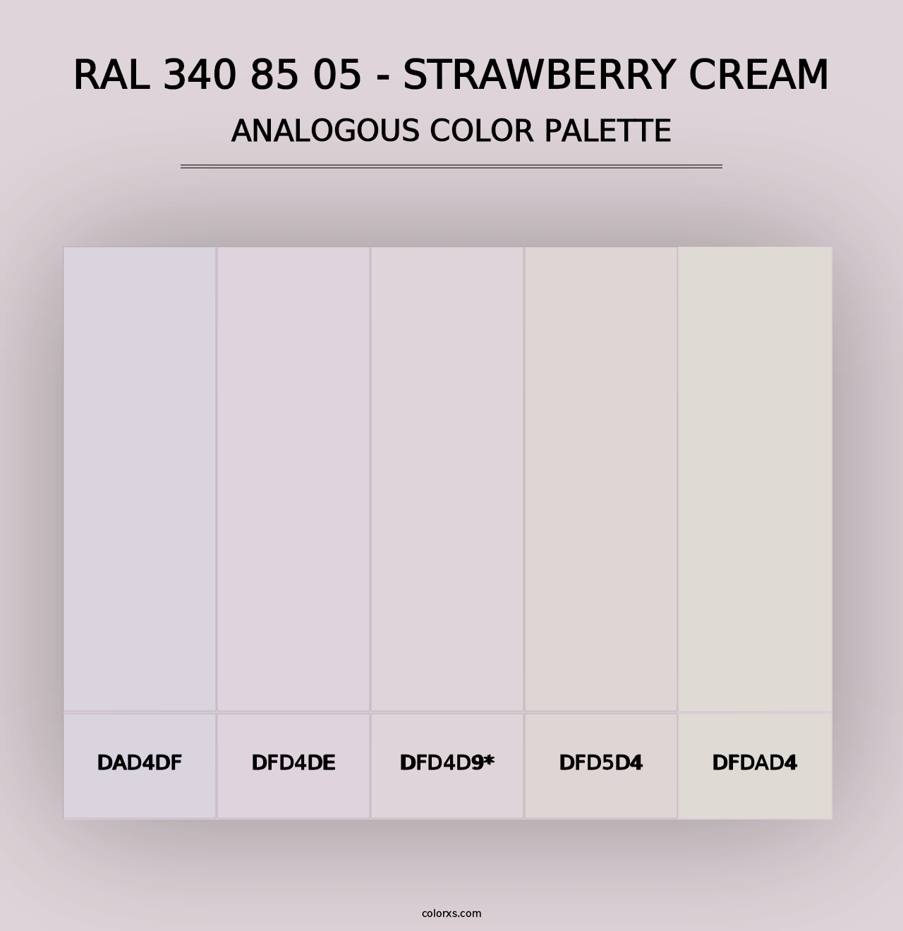 RAL 340 85 05 - Strawberry Cream - Analogous Color Palette