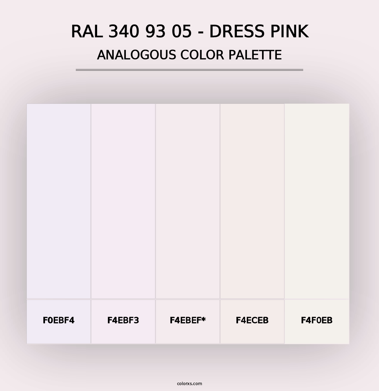 RAL 340 93 05 - Dress Pink - Analogous Color Palette