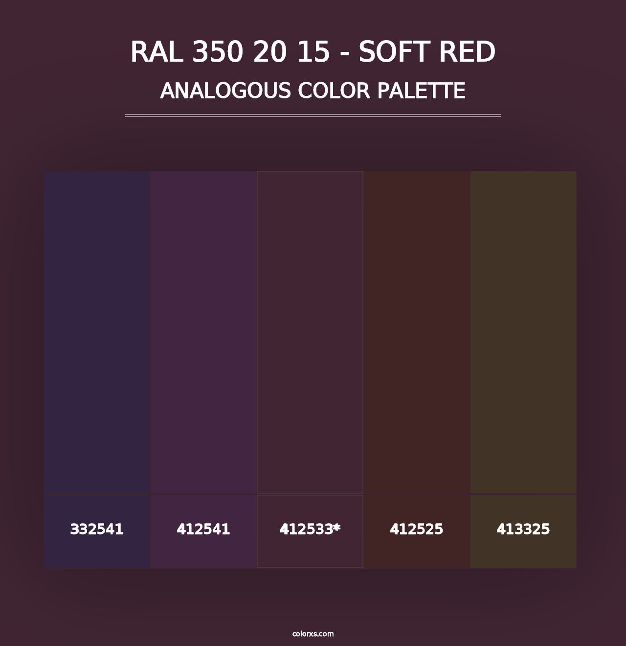 RAL 350 20 15 - Soft Red - Analogous Color Palette