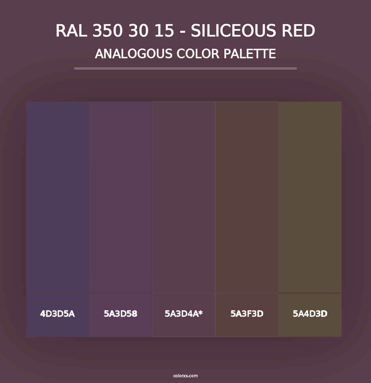 RAL 350 30 15 - Siliceous Red - Analogous Color Palette