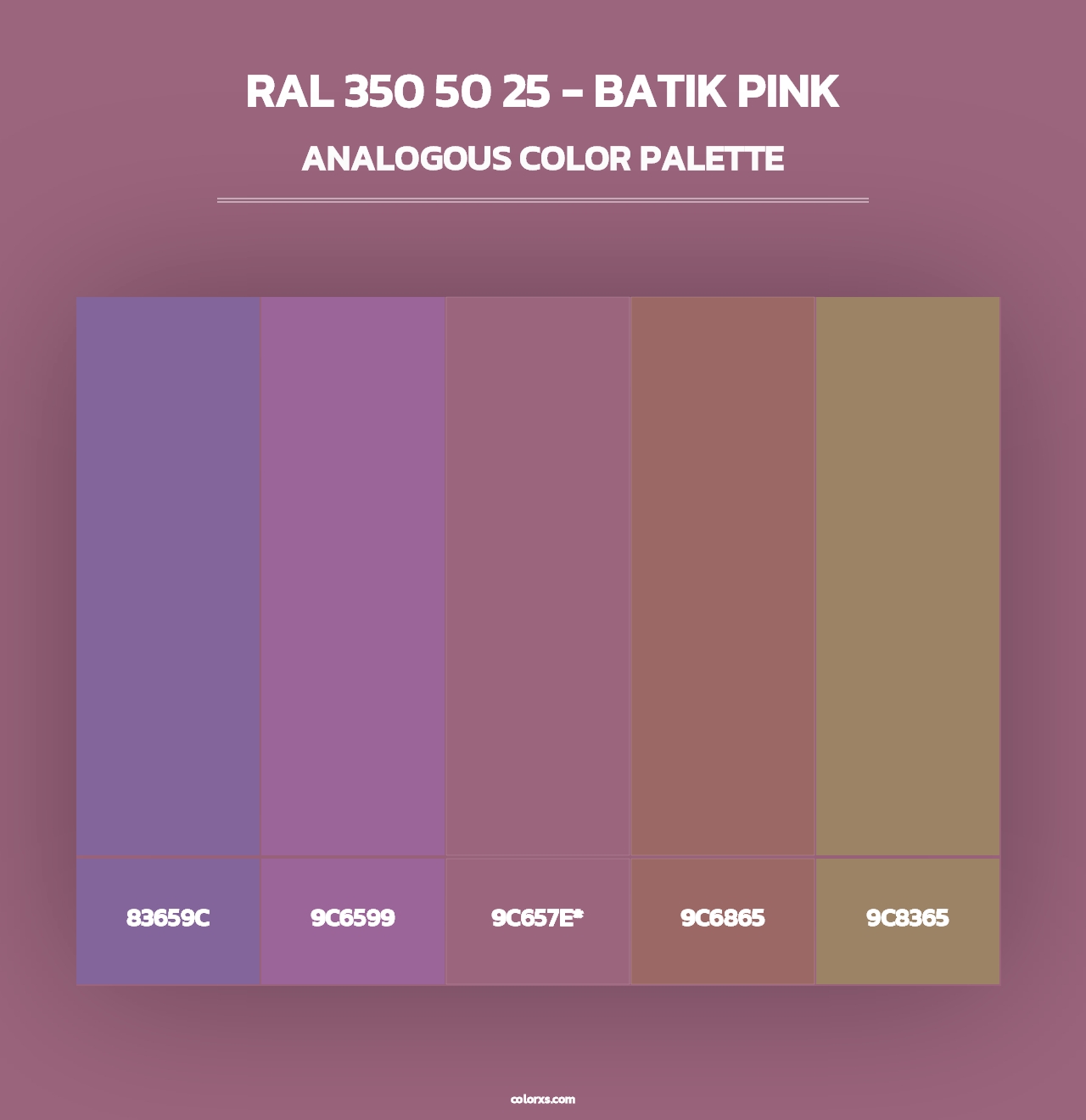 RAL 350 50 25 - Batik Pink - Analogous Color Palette