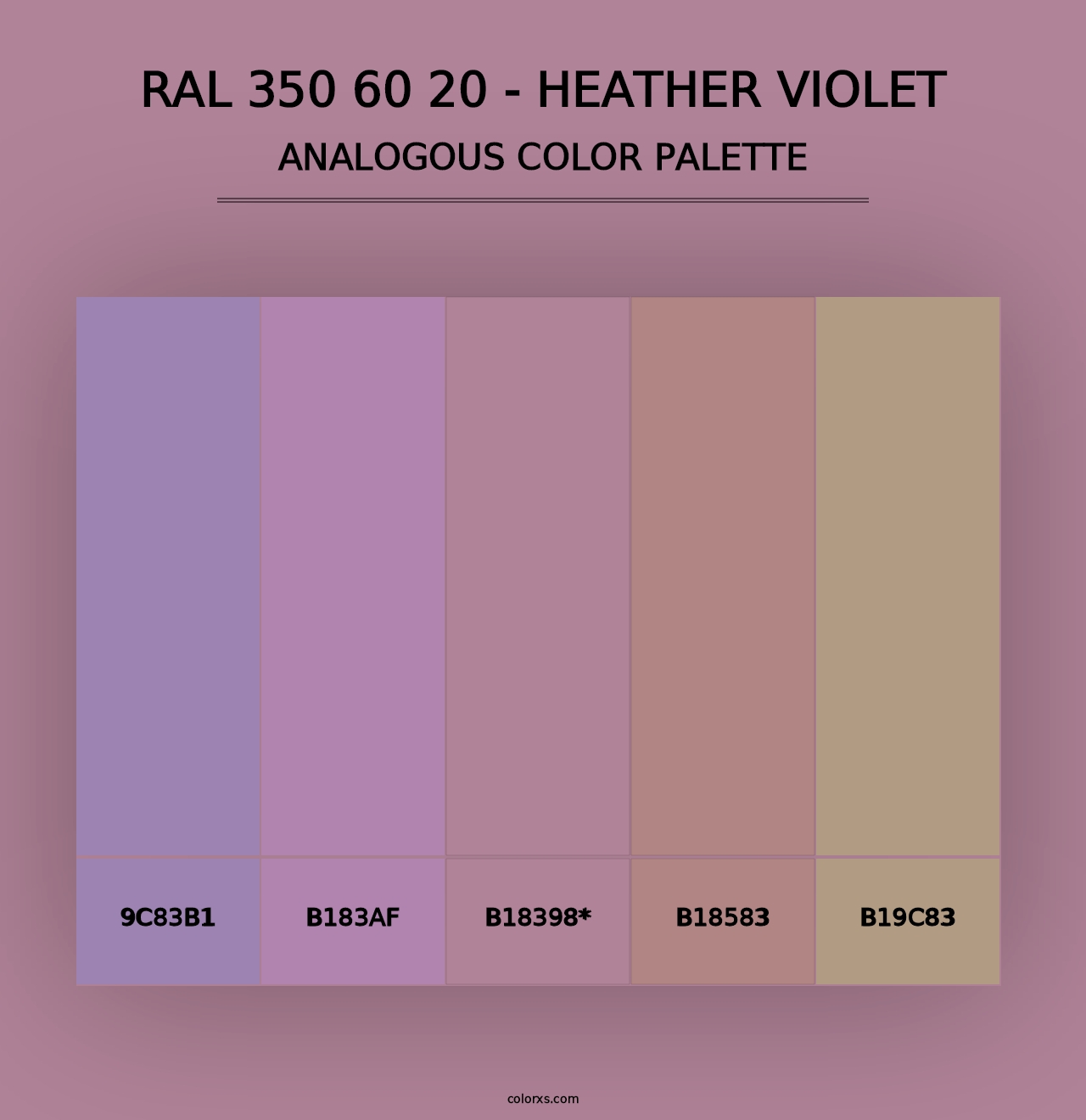 RAL 350 60 20 - Heather Violet - Analogous Color Palette